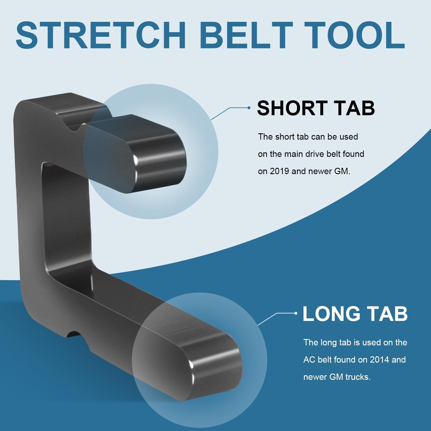 59560 Car Stretch Belt Tool for GM 5.3.L, 6.2L, and 6.6L Gas engines