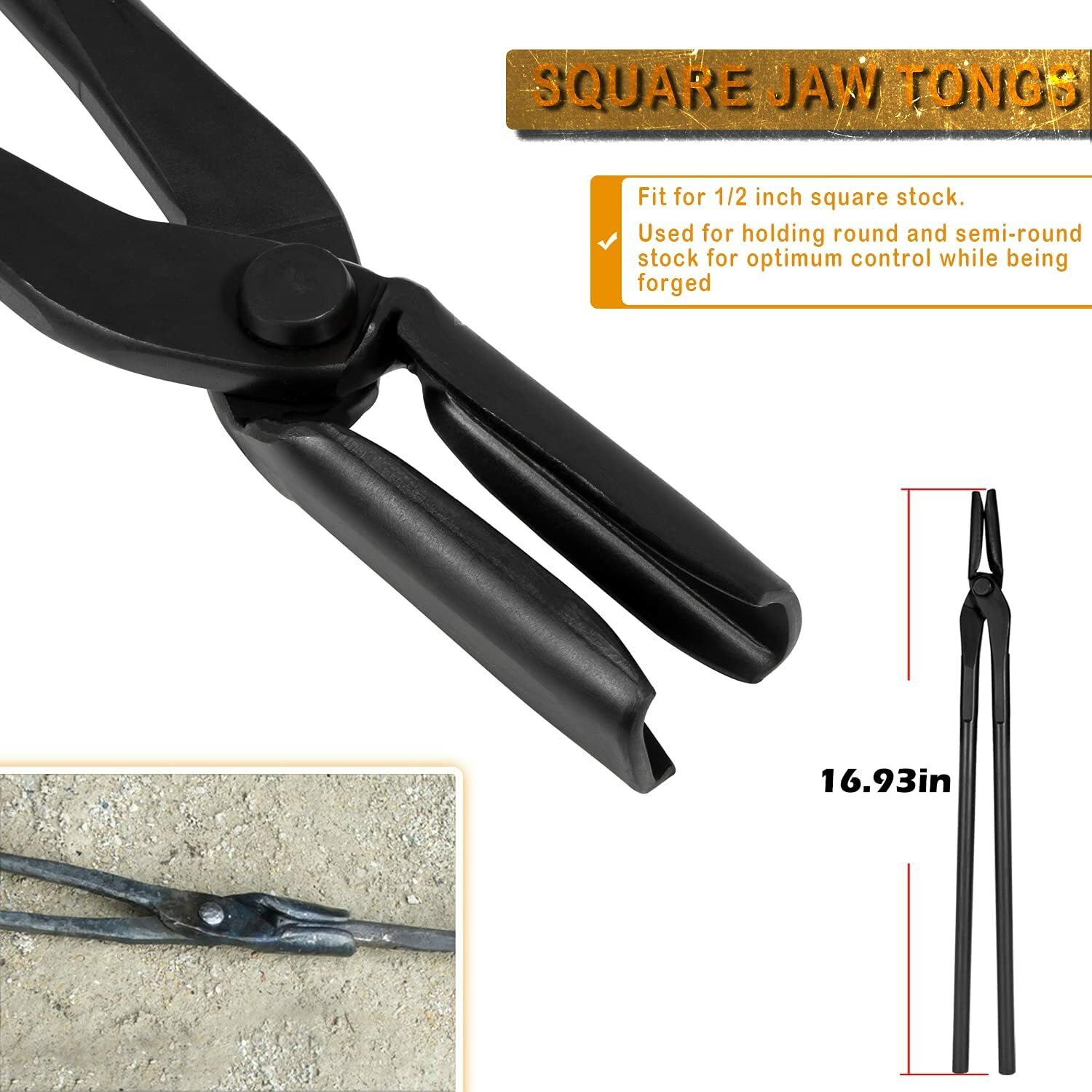 Knife Making Tongs Blacksmith Bladesmith Tong Set Vise Anvil Forge Tools-5PCS