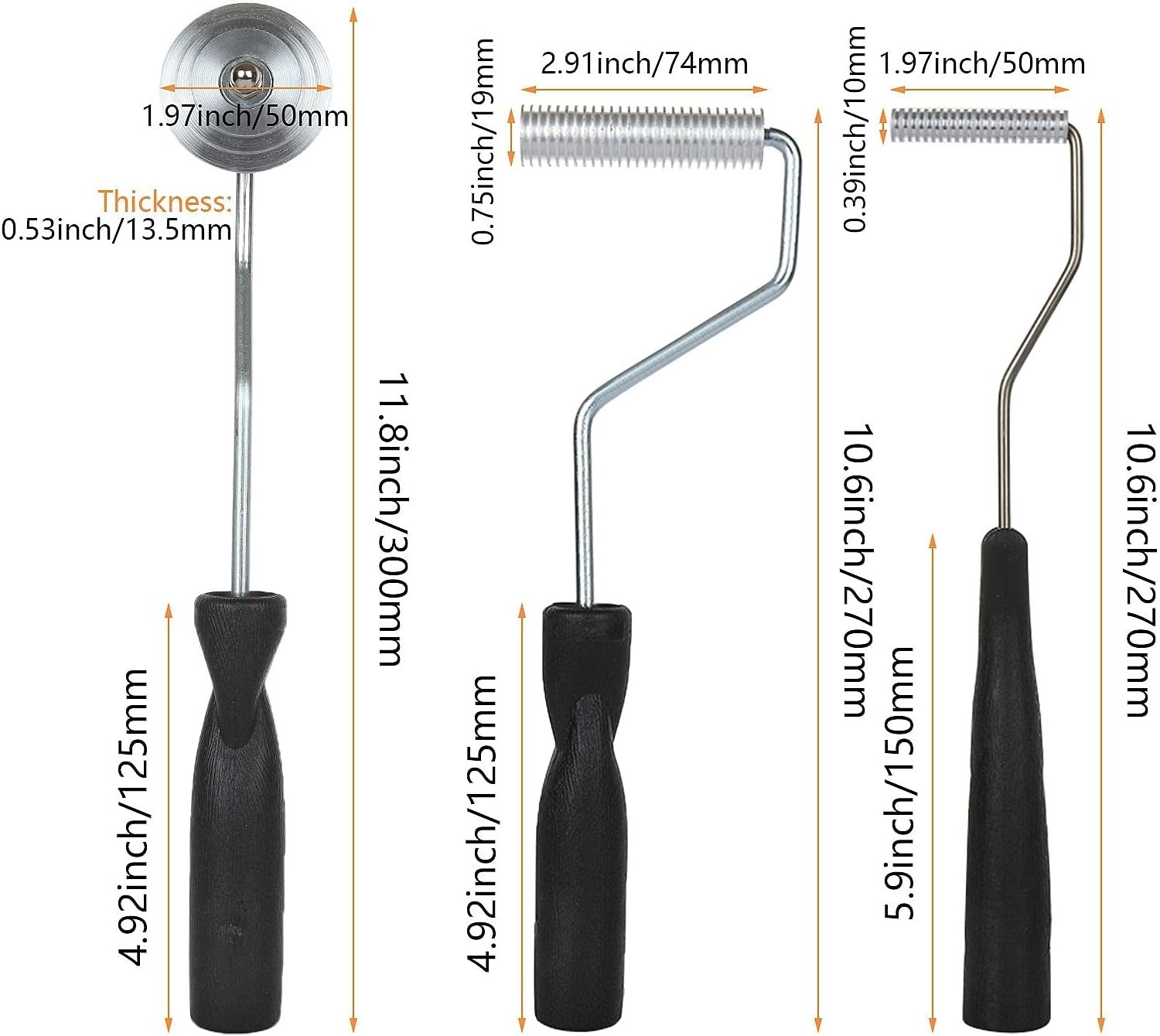 5x Kit de herramientas de rodillo de fibra de vidrio Rodillo laminador de resina