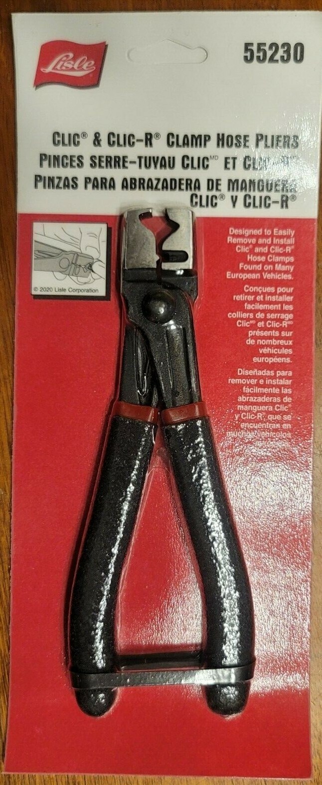 Lisle Heavy Duty CLIC & CLIC-R Hose Clamp Removal and Installing Pliers #55230