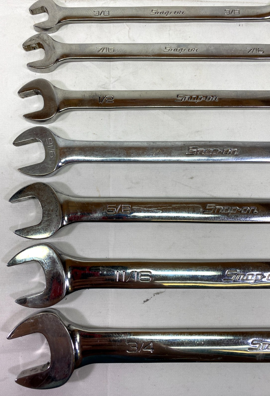 Snap On Combo Wrench 7 Piece Set OEX24B/22B/20B/I8A/I6B/I4B/I2B 3/4 to 3/8