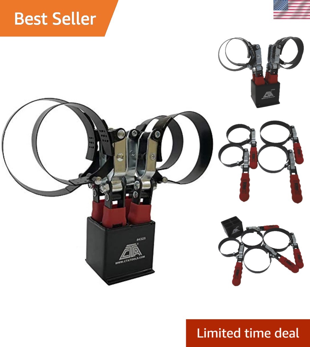 4325 Oil Filter Wrench Set with Stand 4-Piece Passenger Vehicle Repair