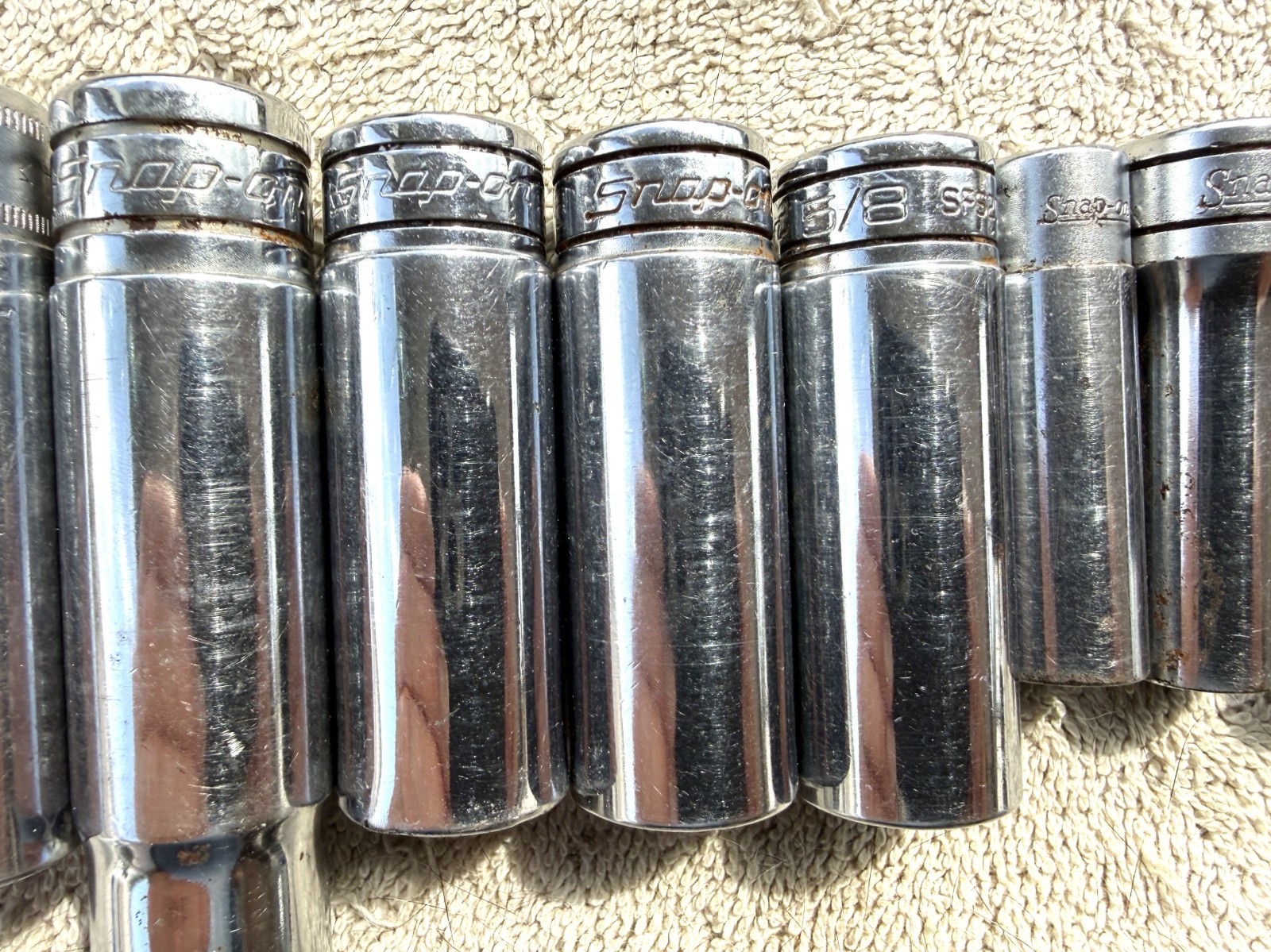 LOT OF 14 SNAP-ON SOCKETS – AS PICTURED