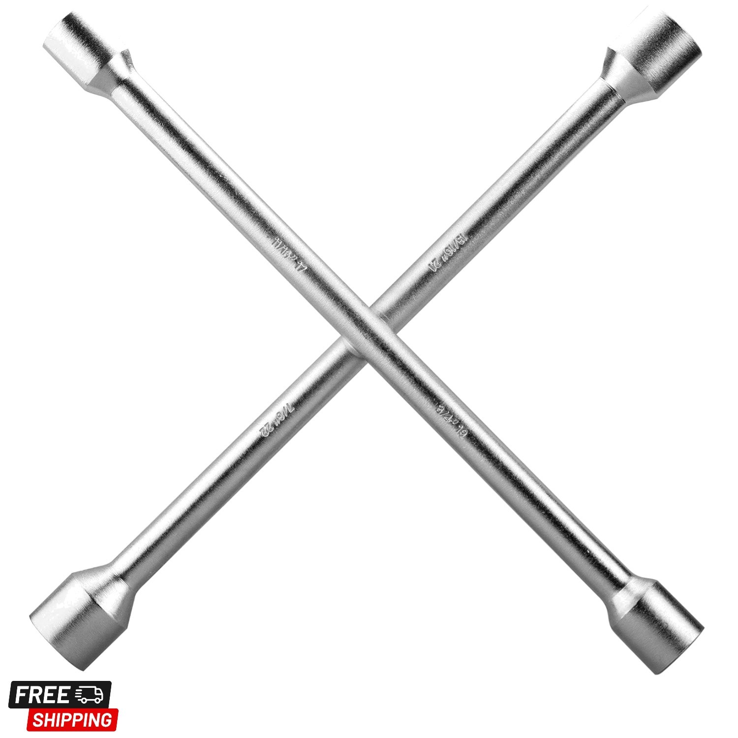 14 Inch Heavy Duty 4 Way Universal Cross Lug Wrench Tire Iron | Built with st…