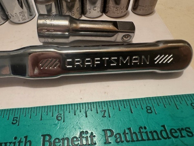 NEW Craftsman Ratchet 1/2” Drive 13 pc Socket (12 POINT) Set Standard & Metric