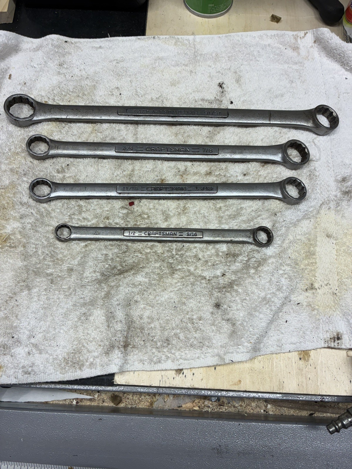 Craftsman Set Of 4 Double Box End Offset Wrench 43923 43927 43928 43929 USA