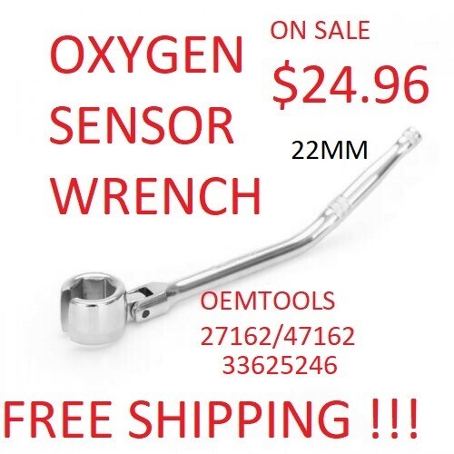 Oxygen Sensor Wrench 22mm 7/8″ OEMTOOLS 27162 47162 33625246