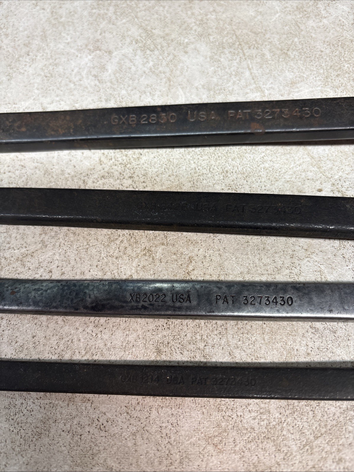Lot Of 4 Vintage Snap-on Box End Wrenches GXB2830, Gxb2426, Gxb1214, And Xb2022