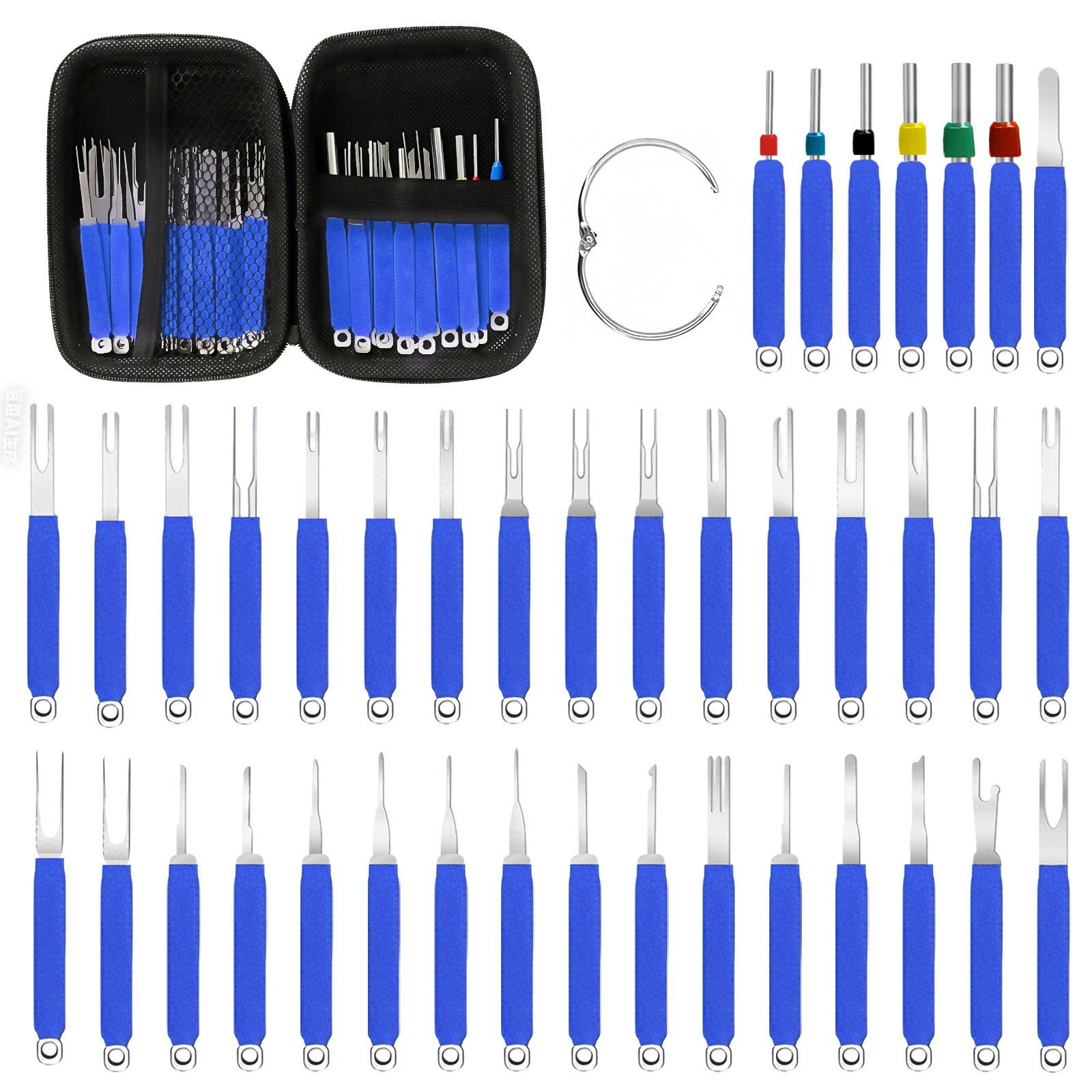 39 PCS Wire Terminal Removal Tool Kit Pin Extractor Depinning Set for Automotive