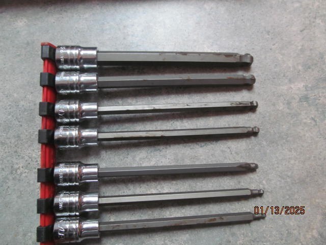 Carlyle SAE Regular BSLB3807 Long Hex Ball Bit Socket set 3/16 damaged
