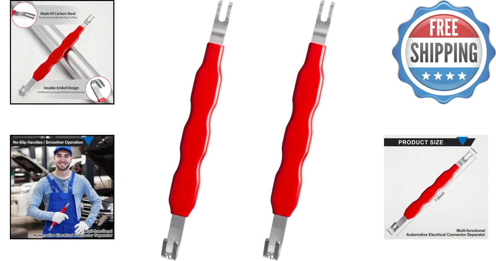 2-Pc Durable Alloy Steel Connector Separator Tool Set for Effortless Car Repairs