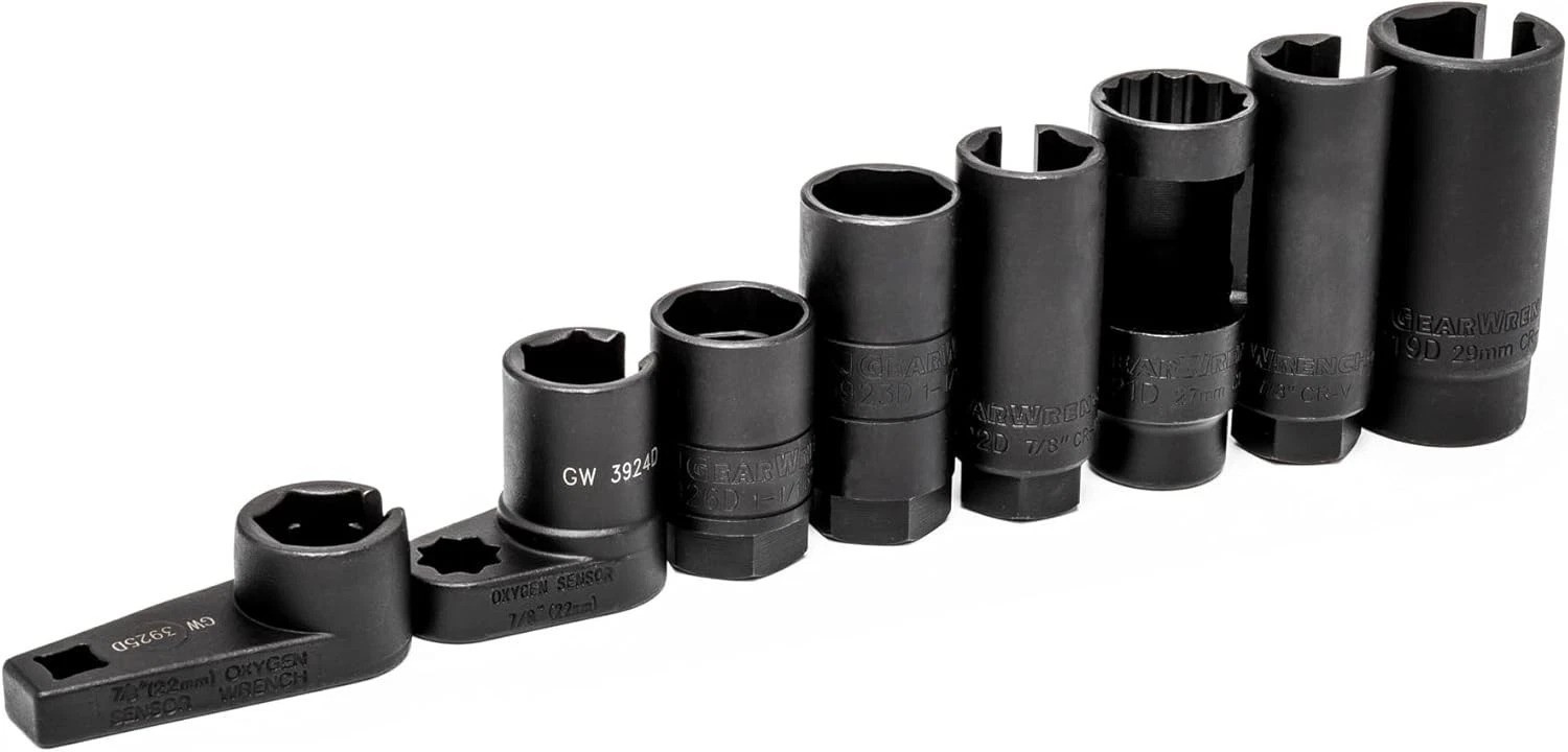 8-Piece Chrome Vanadium Sensor and Sending Socket Set for Automotive Excellence