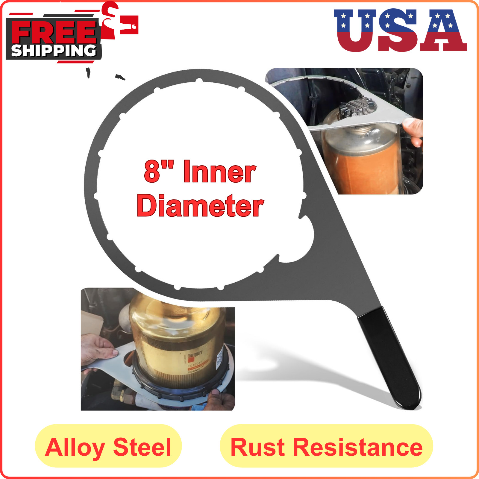 8″ 482017 Fuel Filter Collar Vent Cap Wrench For Davco Fuel Pro 482,483,485, 487