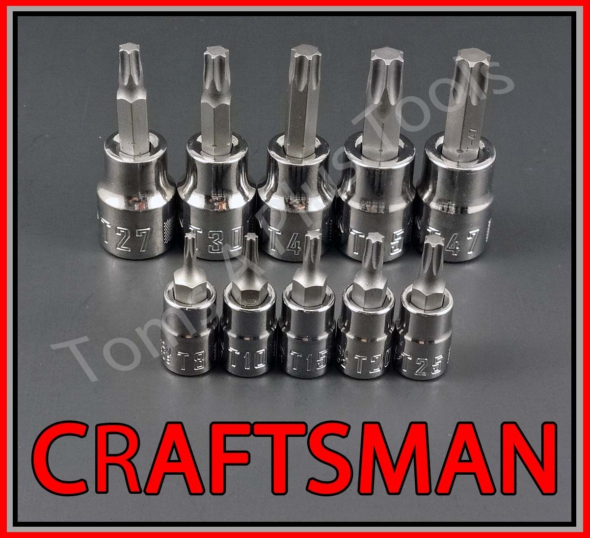 CRAFTSMAN TOOLS 20pc SAE METRIC MM Hex Allen Torx key ratchet wrench socket set