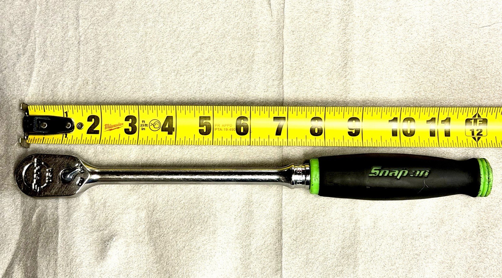 Snap-on FHL80 3/8″ Drive Long Handle Ratchet Green Soft Comfort Grip Dual 80