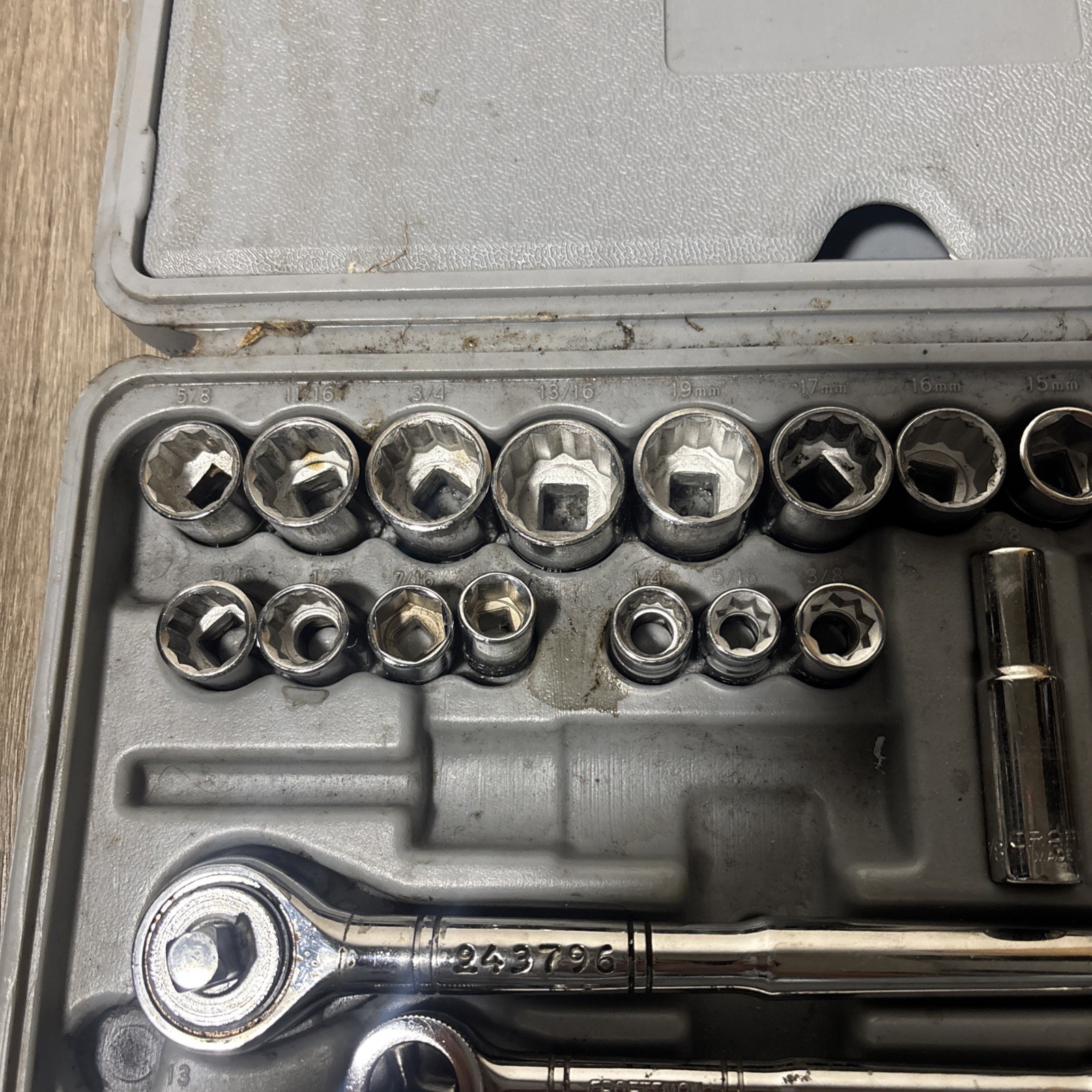 Craftsman 1/4″ 3/8″ Drive Standard SAE Metric MM Sockets Ratchet Set Vintage USA