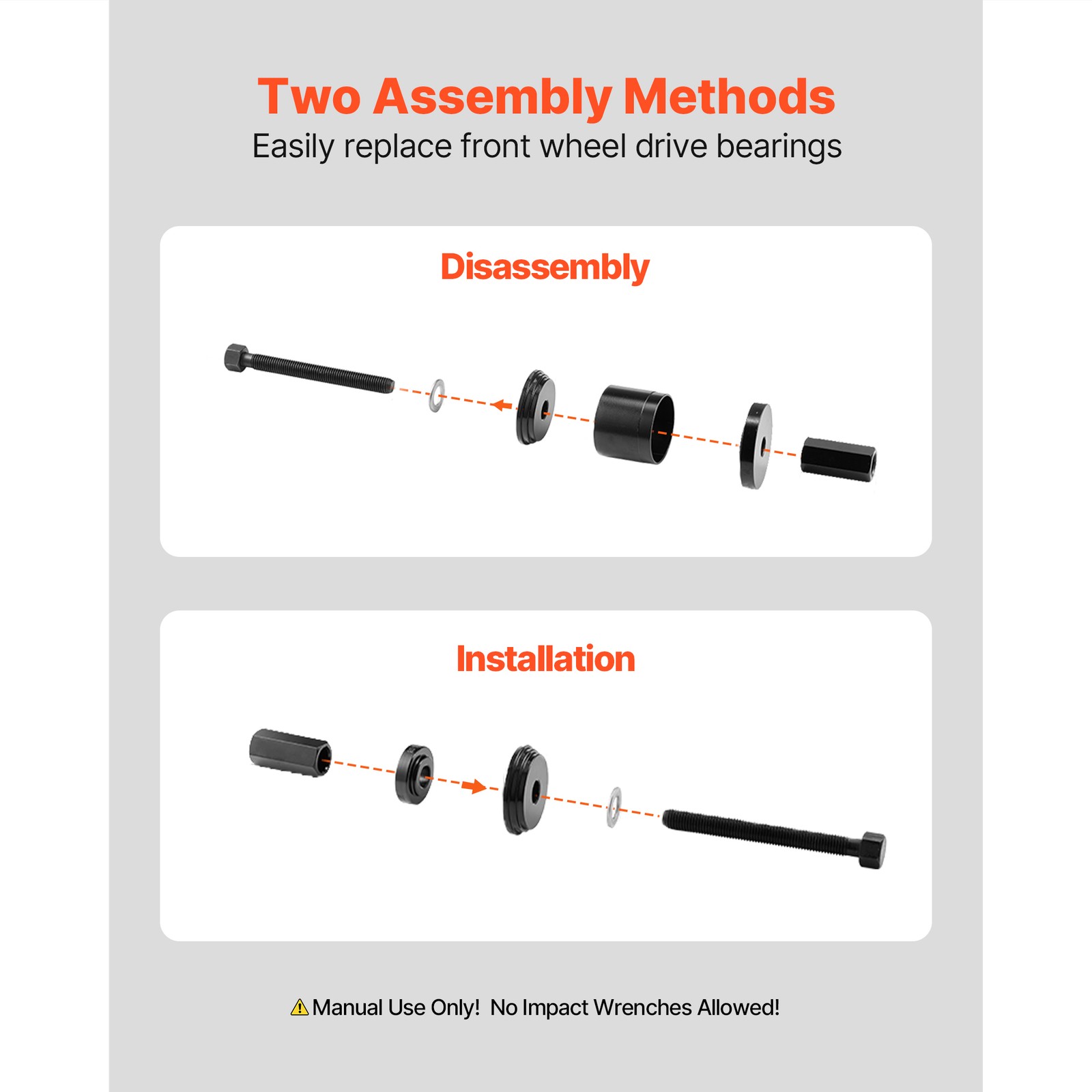 Uimoso 23-Piece Front Wheel Bearing Removal and Installation Tool Kit