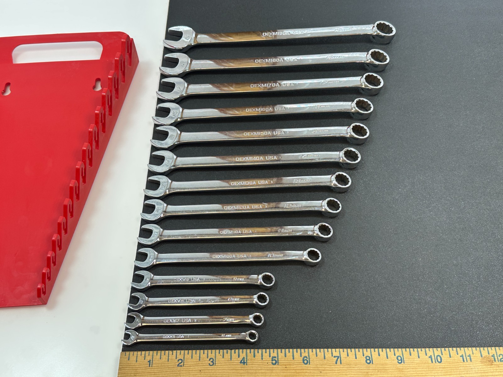 🇺🇸 Snap On Tools USA 14pc Metric 6-19mm Combination Wrench Set OEXM710 + 6-9mm