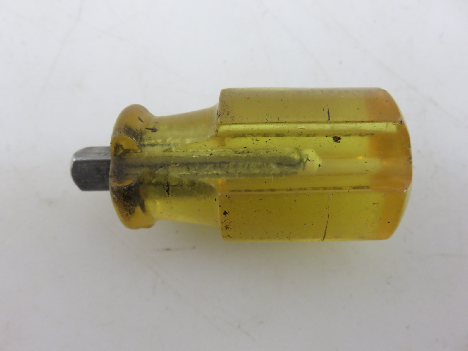Proto 4767 Stubby Short 1/4″ Socket Shank Driver Yellow Handle Tool Vintage USA