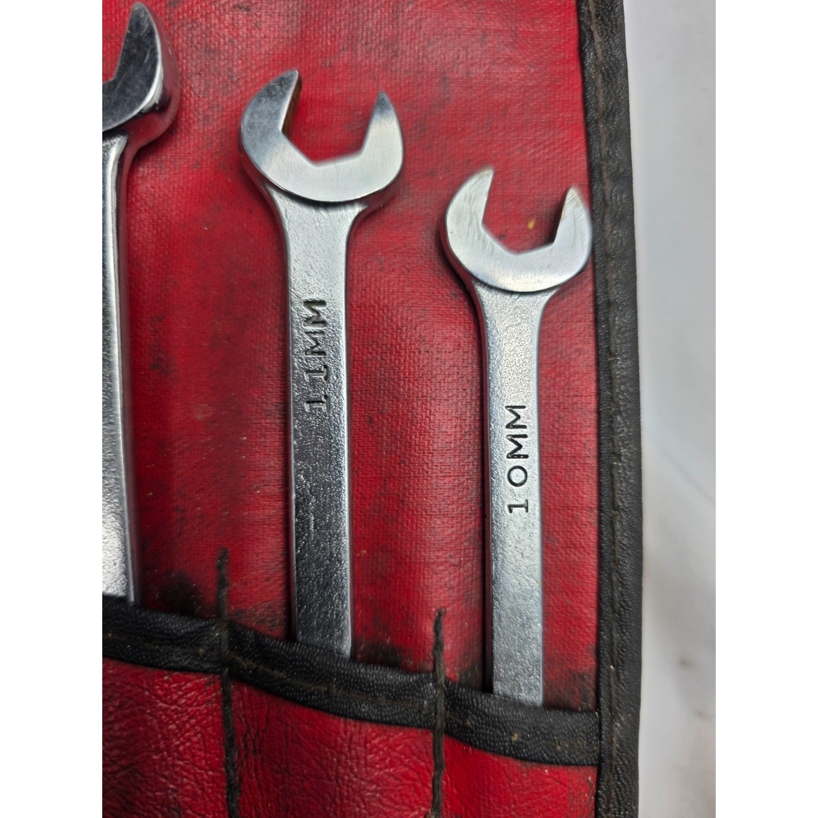 Vintage Mac Tools SML10K Metric Wrench Set Textured Matte USA Made Roll Pouch