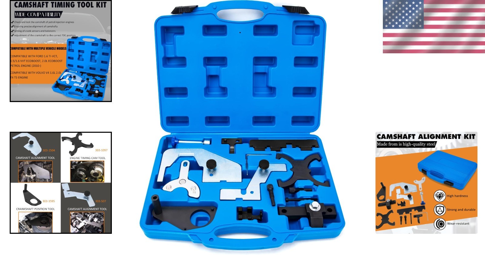 Camshaft Timing Tool Kit for Ford, Volvo, Land Rover – OEM Replacements