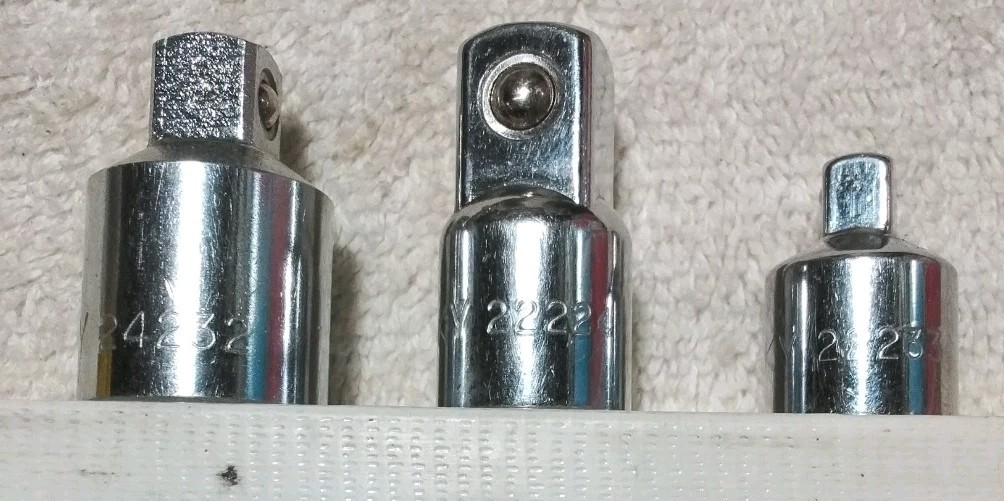 3pc HUSKY 1/2″×3/8″ – 3/8×1/2″ – 3/8″×1/4″ ADAPTER SET