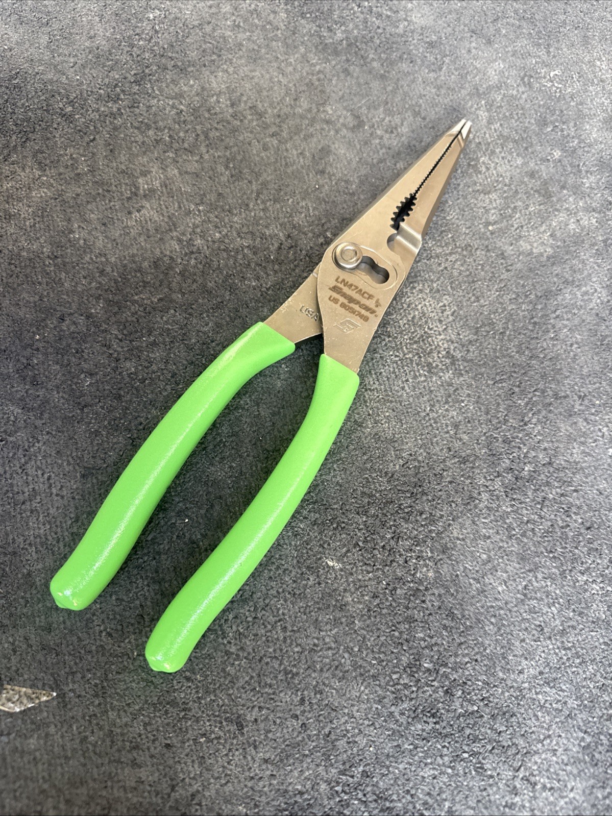 For Snap-on Tools NEW GREEN 9″ Talon Grip Long Nose Slip Joint Pliers LN47ACFG