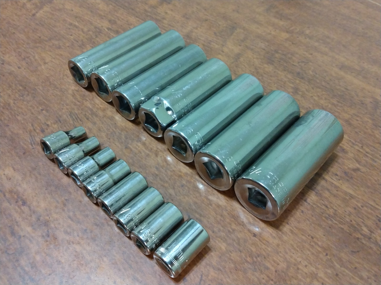 Craftsman Lot of 15 Sockets Marked «G» Various Sizes