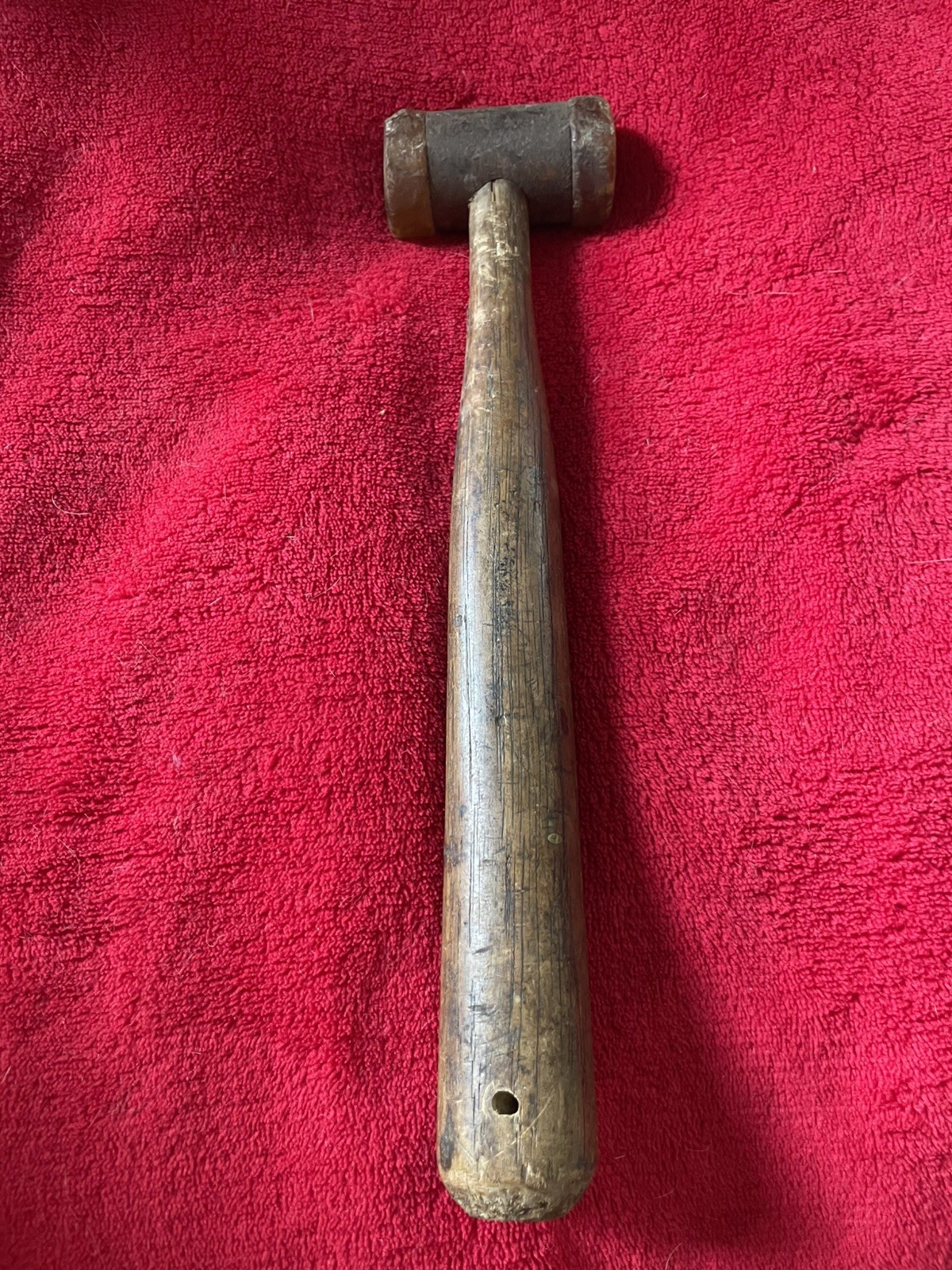 10 oz Amber Plastic Tip Soft Face Hammer Mallet, Well Used See Pictures.