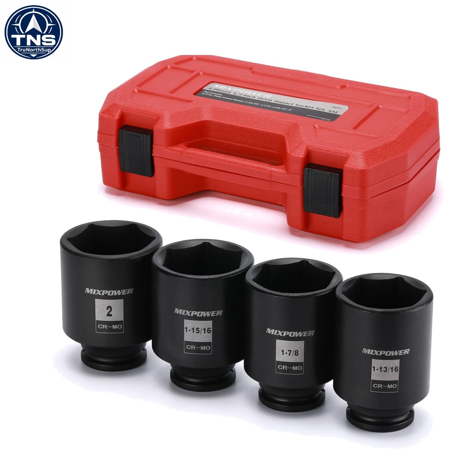 1/2-Inch Drive Nutsetter Impact Socket Set – Cr-Mo with 4 Sizes Included