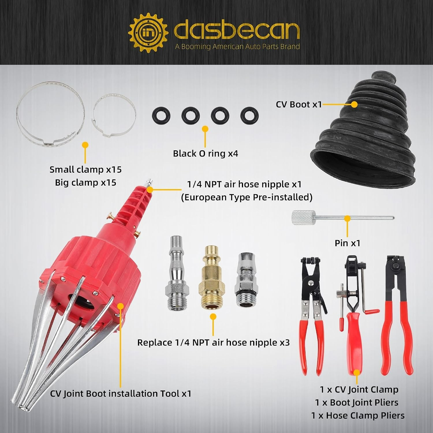 Upgraded CV Joint Boot Tool Expander Rod Spreader Installation Removal Tool Kit