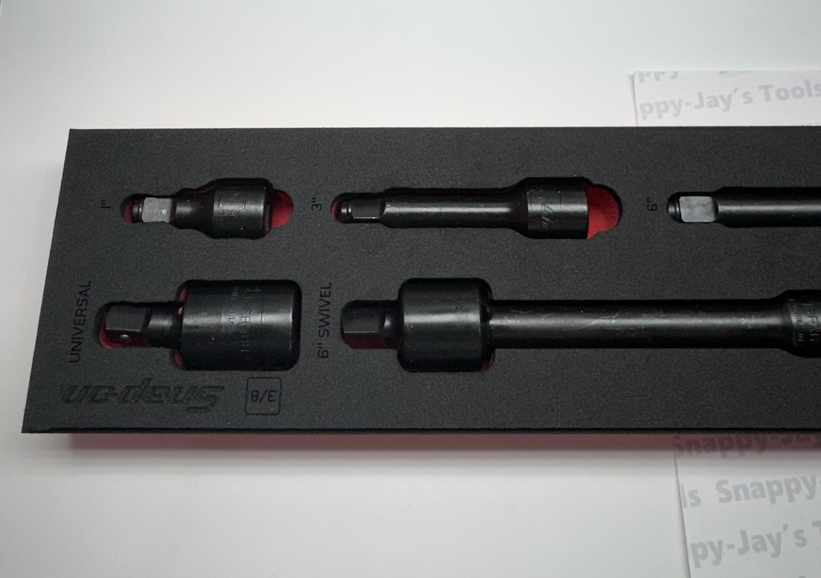 Snap-on Tools USA NEW 8pc 3/8″ Drive Impact MIX Extension PROFI FOAM Set 208IMFR