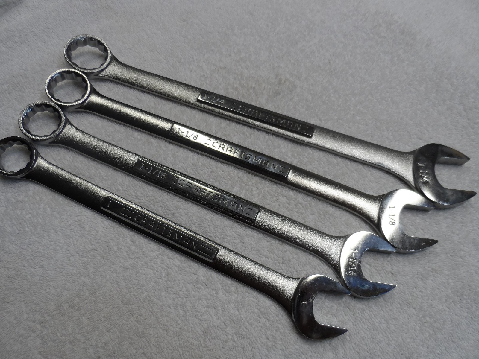 Craftsman SAE Combination Wrench Set, USA NOS, 12 pt (1″ – 1 1/4″) – 4 pcs