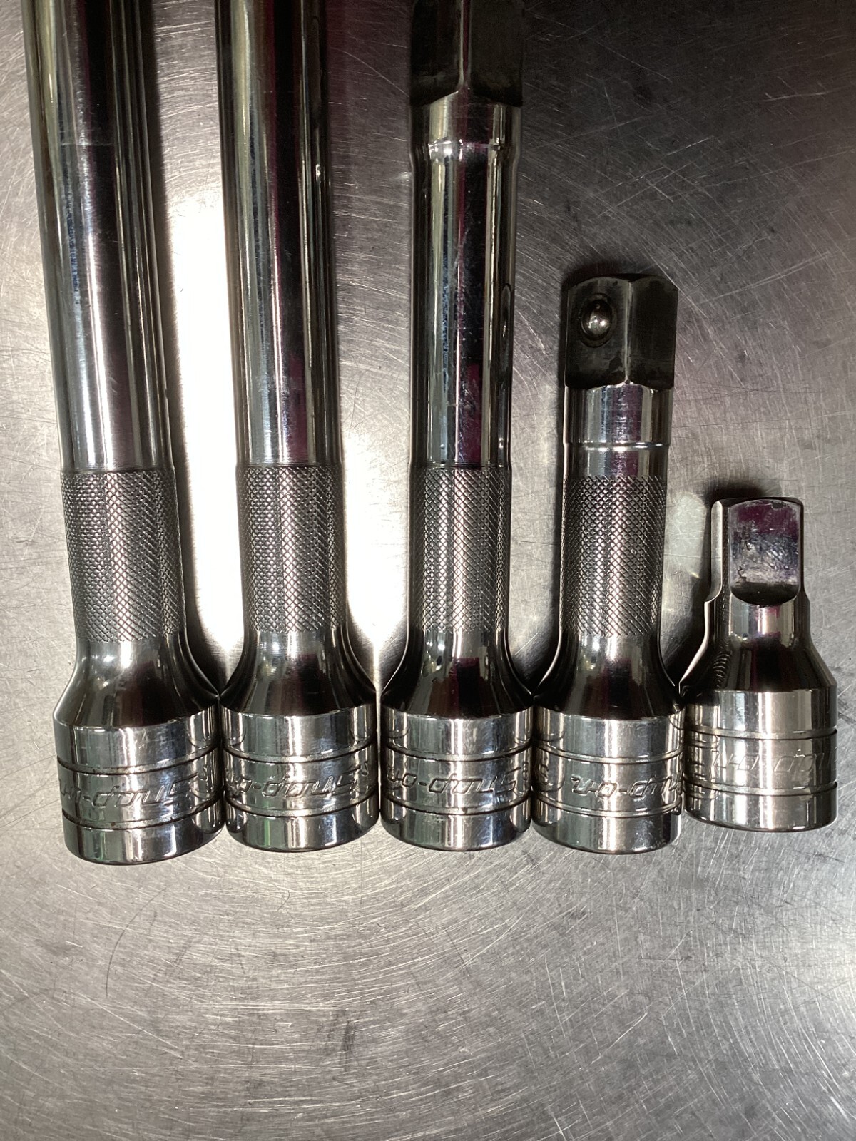 Set of 6 Pcs Snap-on Tools 3/8″ Drive Friction Ball Extension Set Chrome Finish