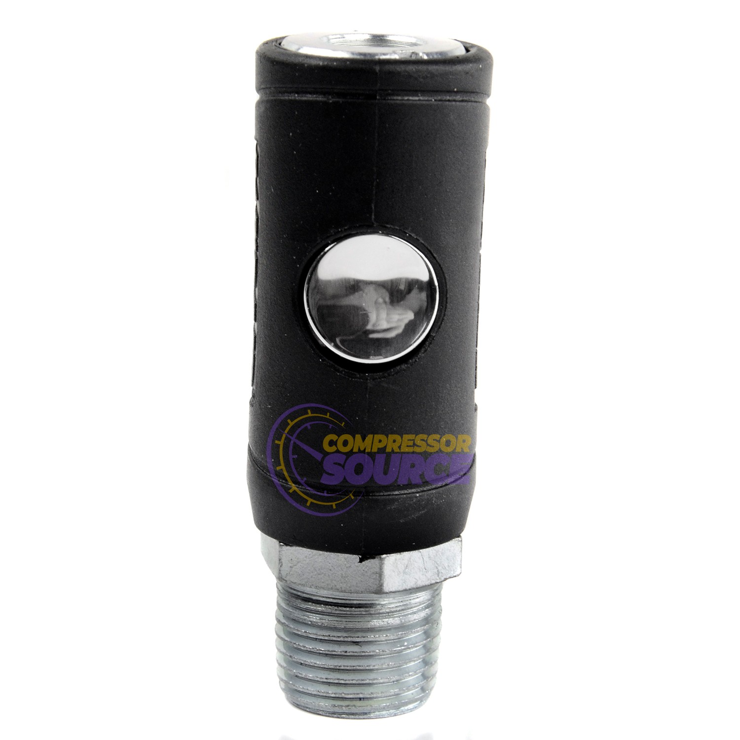 Industrial Style Safety Air Plug Coupler 1/4″ Body 1/2″ MNPT Push Button Release