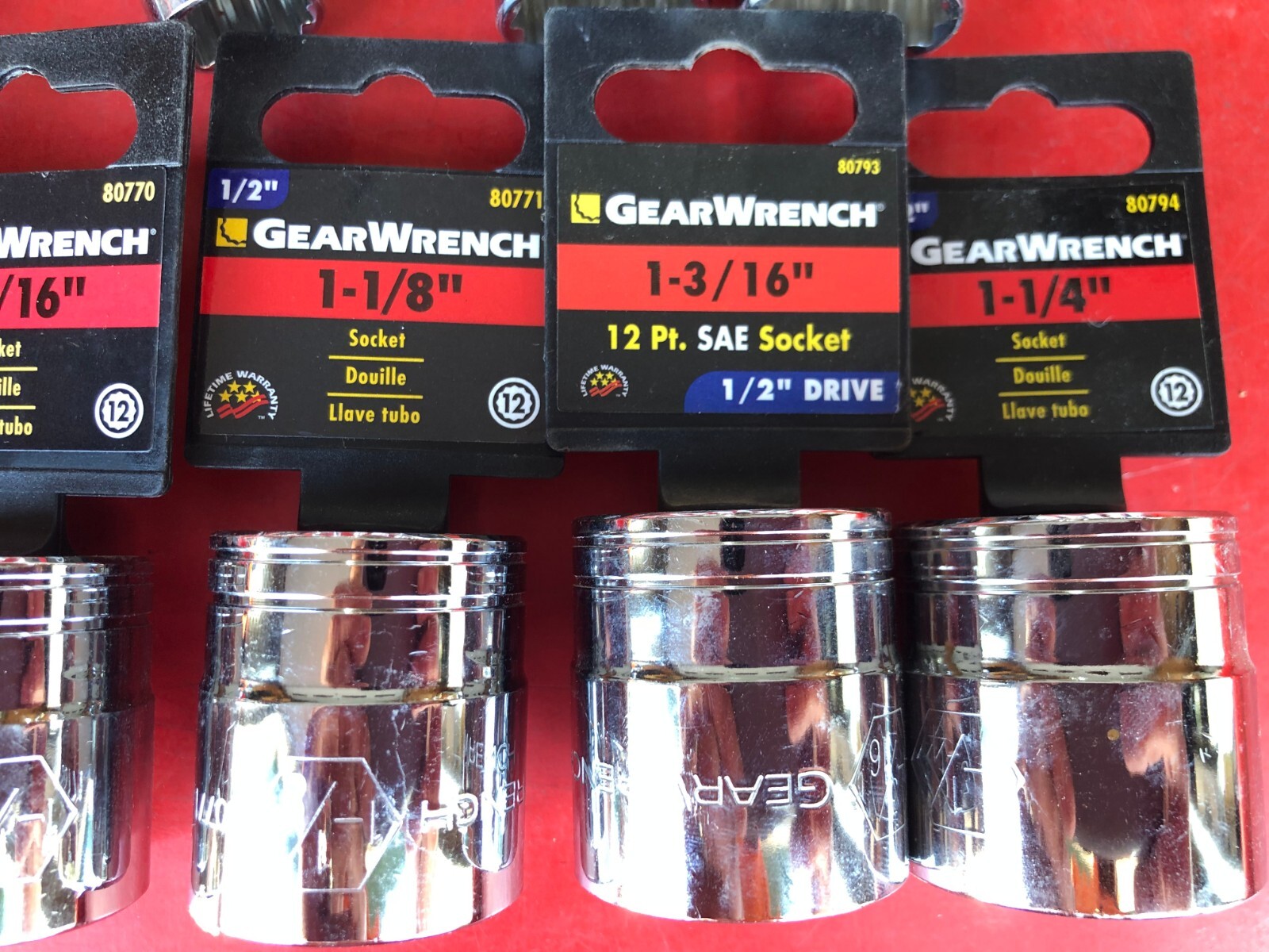 GEARWRENCH (12 PIECES) 1/2″ DRIVE STANDARD SAE 12 PT POINT SHALLOW SOCKET SET