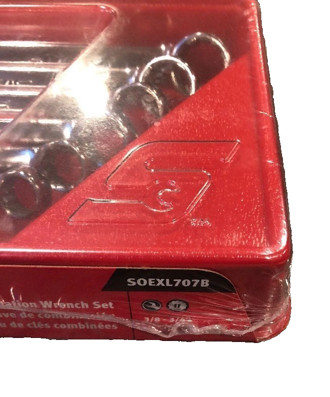 New Snap-on™ 3/8″ thru 3/4″ 12pt Flank Drive Plus Extra Long Wrench Set SOEXL707