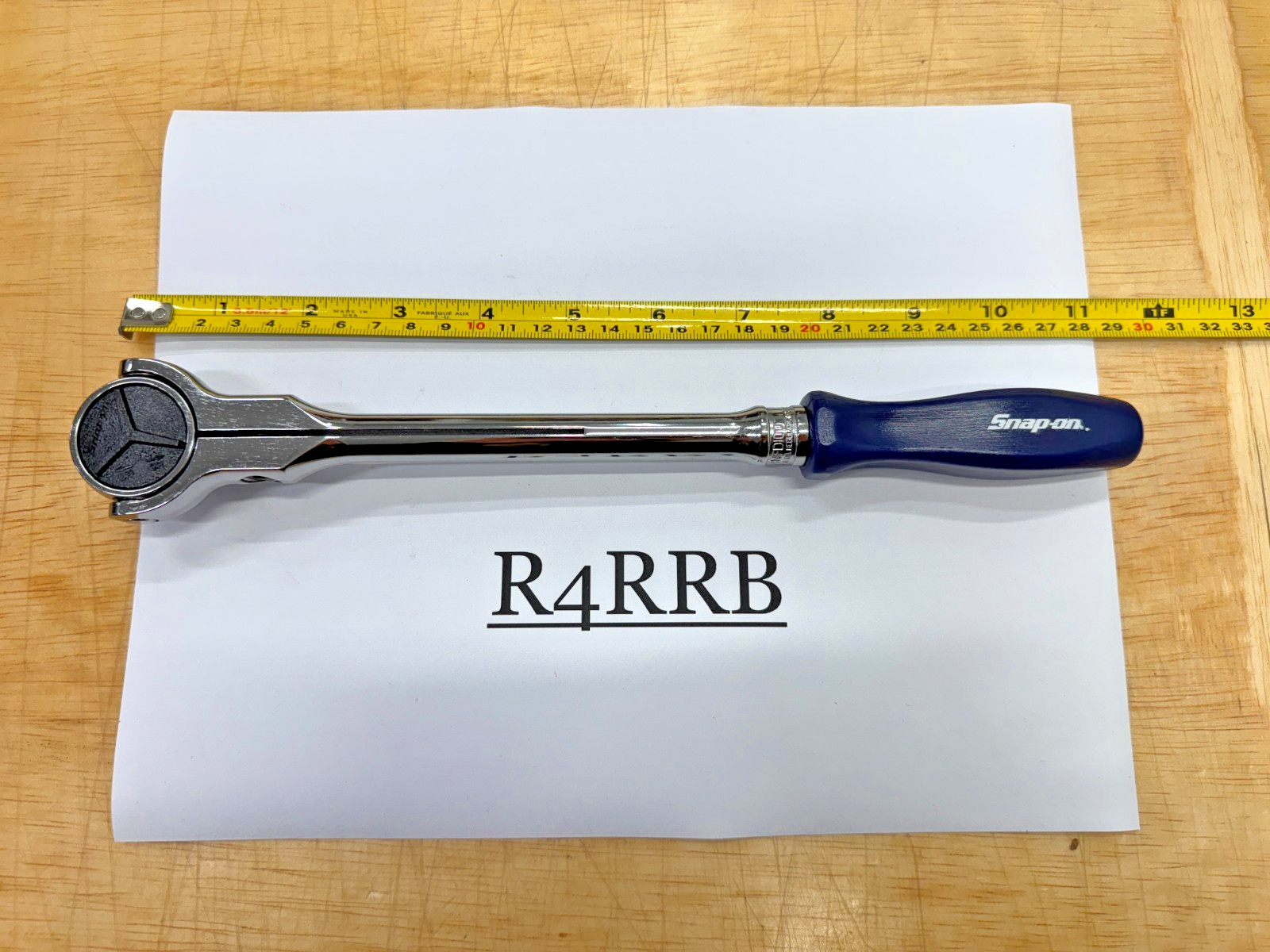 Snap-on Tools CLASSIC BLUE 3/8″ Drive Hard Grip Round Swivel Ratchet FHNFD100DB