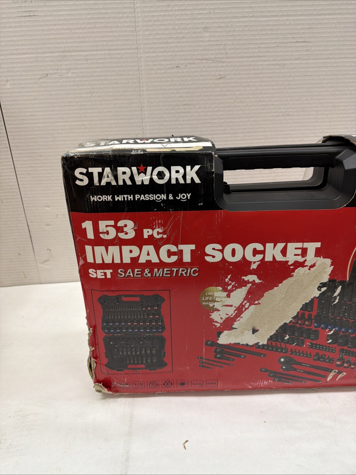 STARWORK TRUE MECHANIC 153-Piece 1/4″, 3/8″, 1/2″ Drive Master Impact Socket Set