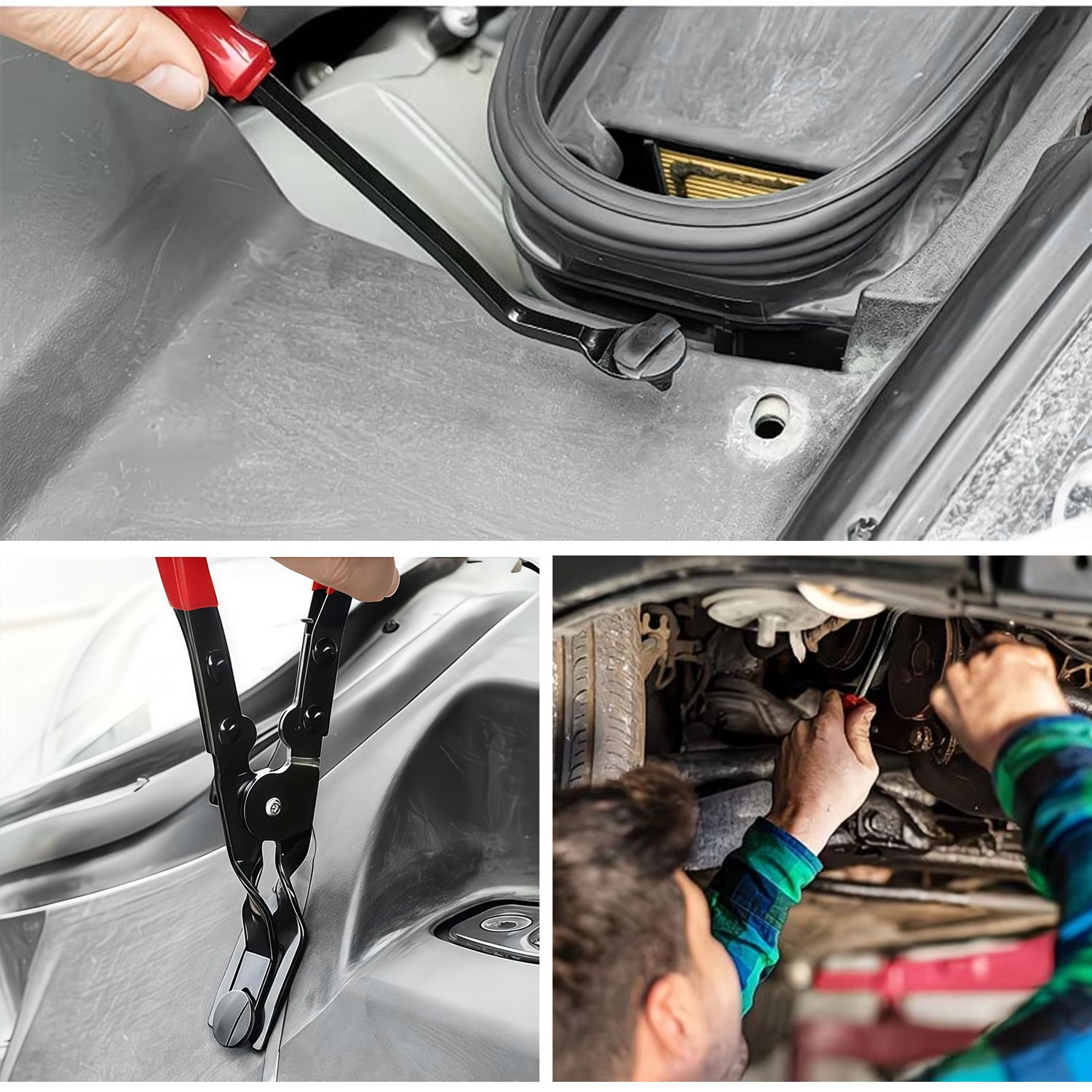 6pcs Car Door Trim Removal Tool Pry Panel Dash Radio Body Clip Installer Kit Set