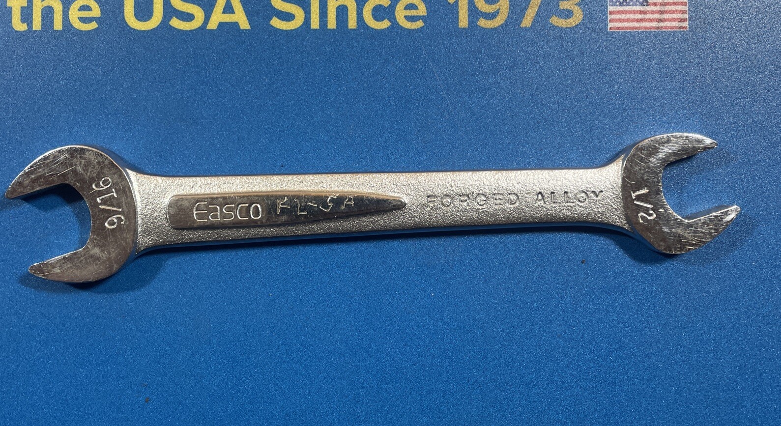 Easco 61 120 Double Open End Wrench Size 5/8 in x 9/16 in USA Tool