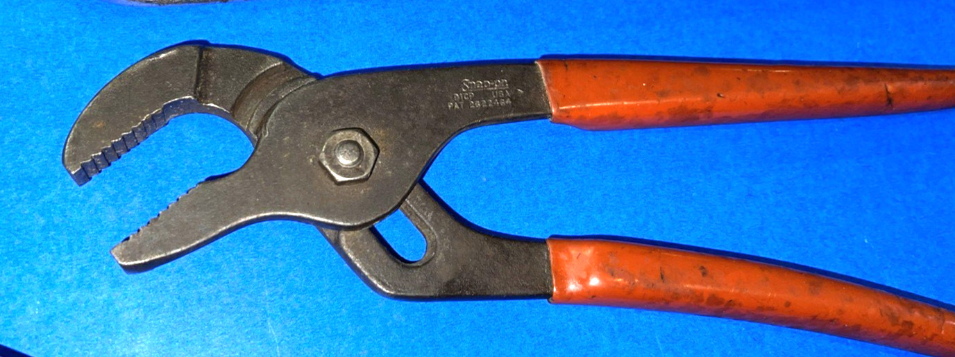 SNAP-ON & BLUE-POINT TOOLS 2 PIECE ADJUSTABLE JAW + SPARK PLUG BOOT PLIERS