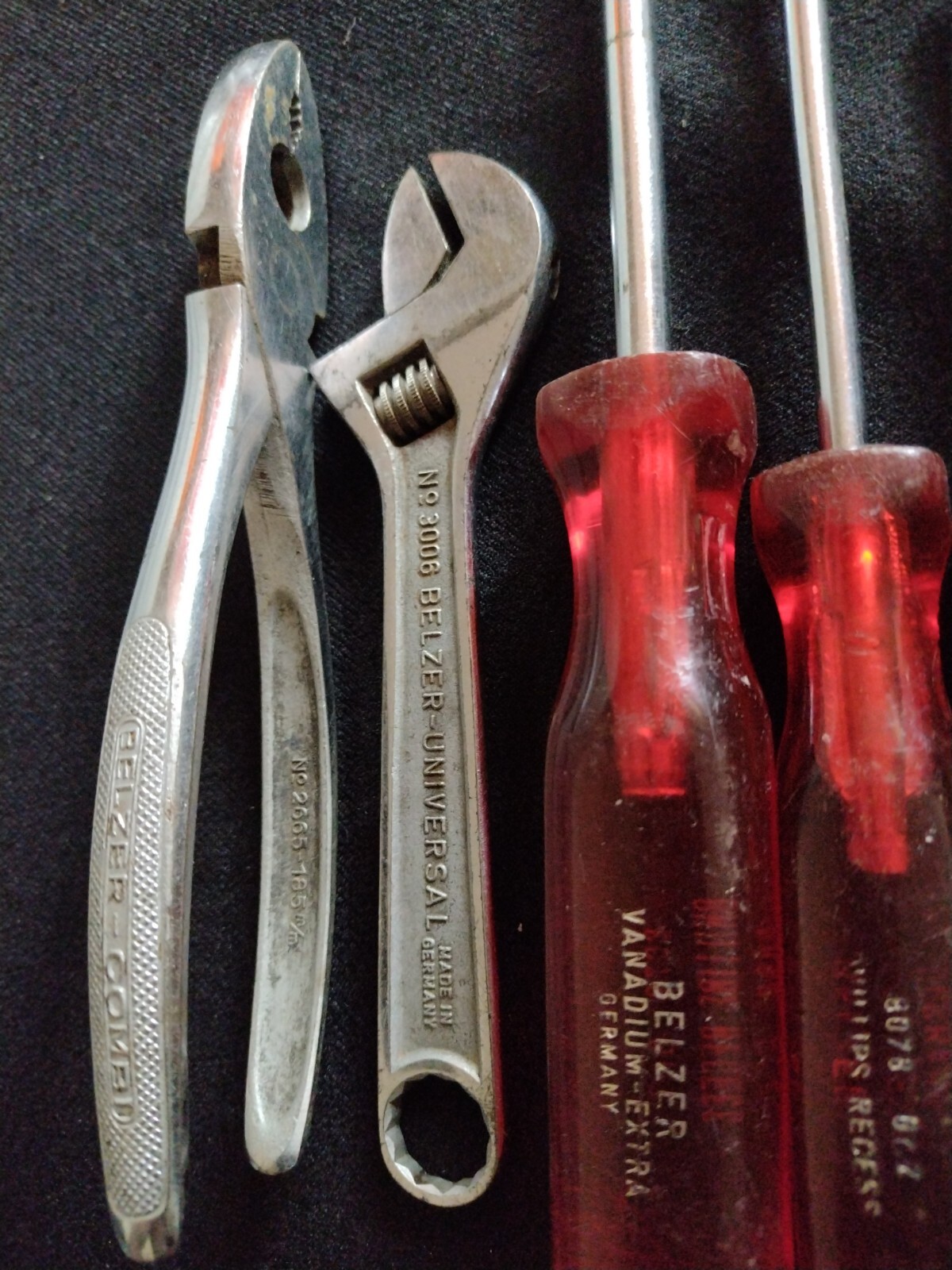 BELZER 8078(GR.3, GR.2, GR.1, GR.0) PHILLIPS SCREWDRIVERS & WRENCH 6″ & Pliers