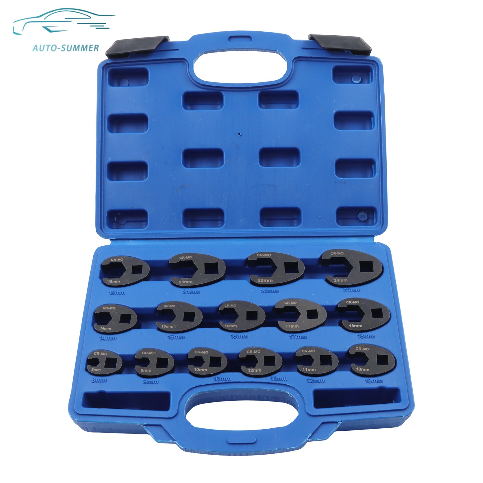 15PCS Crows Foot Wrench Set 1/2″ and 3/8” Drive Flare Nut Crowfoot Wrench Set