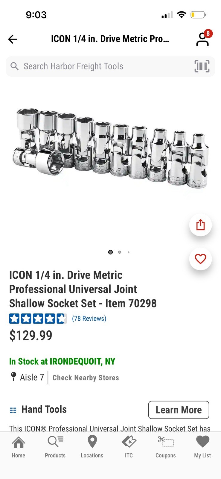Professional Universal Joint Shallow Socket Set 1/4 Drive Plus 5mm Up To 14mm