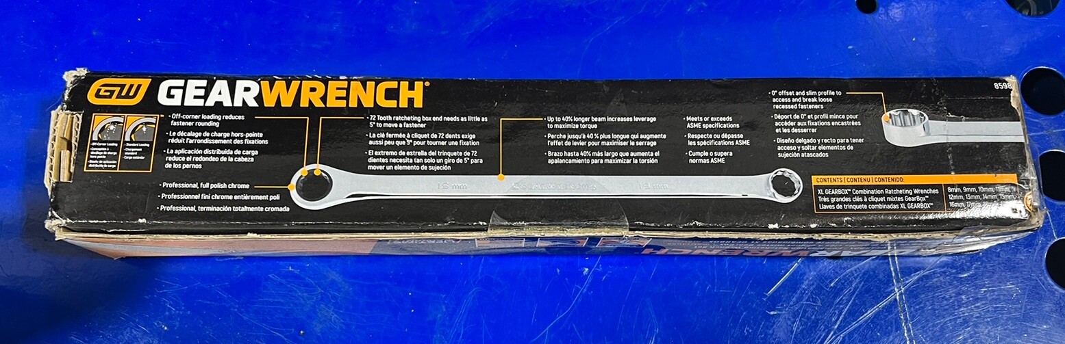 Gearwrench KD 85988 12 Piece Xl Gearbox Double Box Ratcheting Wrench Set- Metric