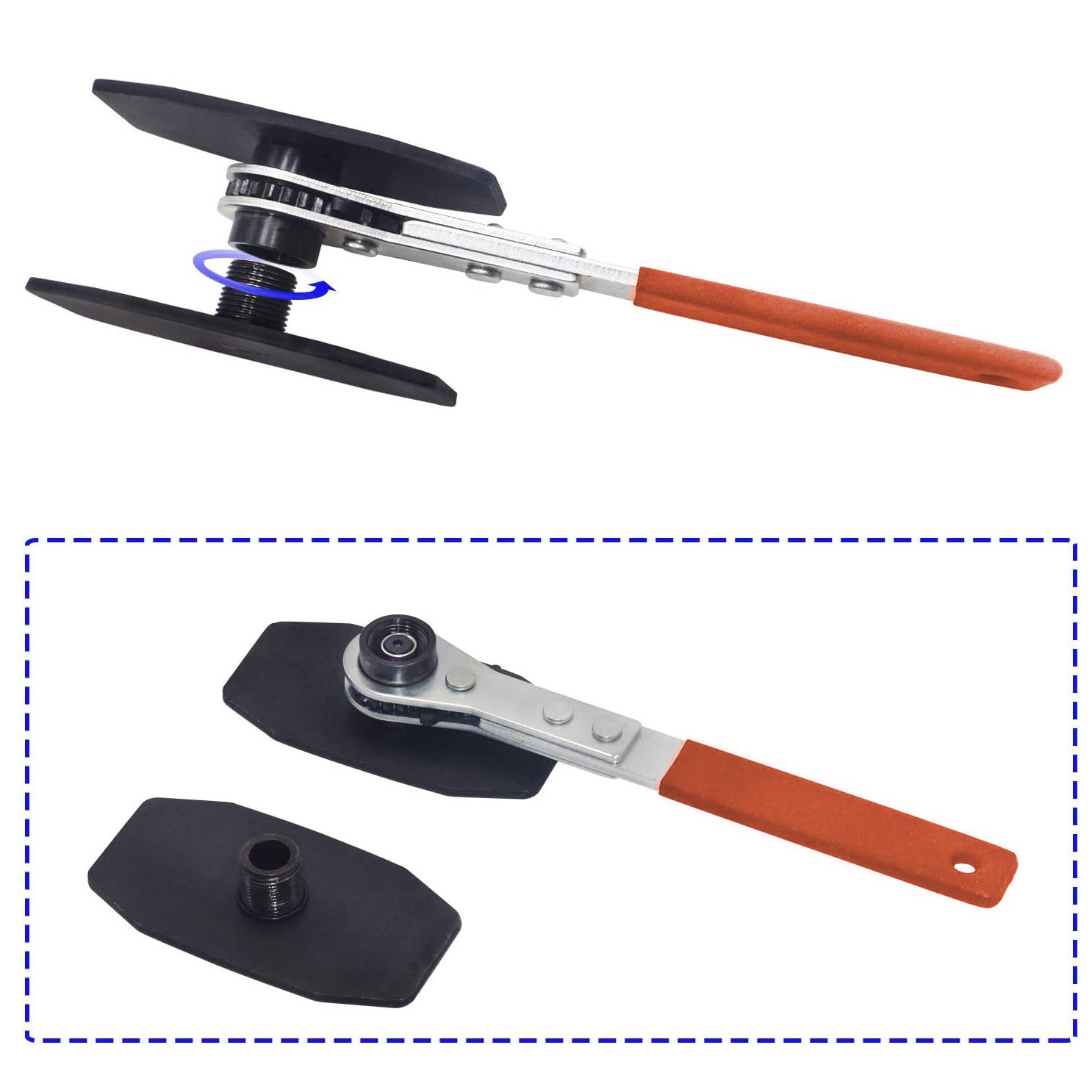 Piston Spreader Pad 360° Swing Wrench Expander Brake Caliper Compression Tools