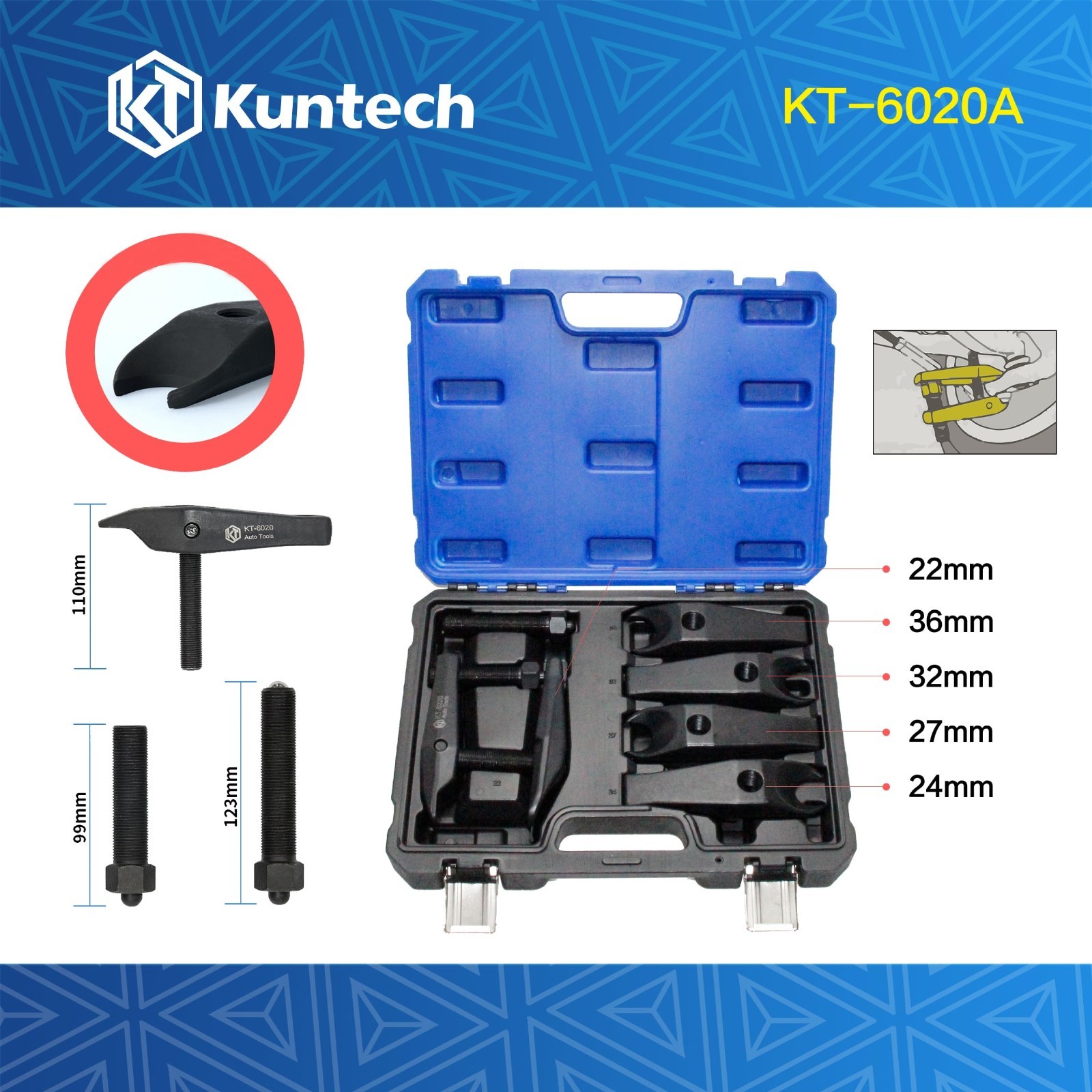 Ball Joint Separator Kit Heavy Duty Tie Rod Removal Tool for BMW Benz Audi
