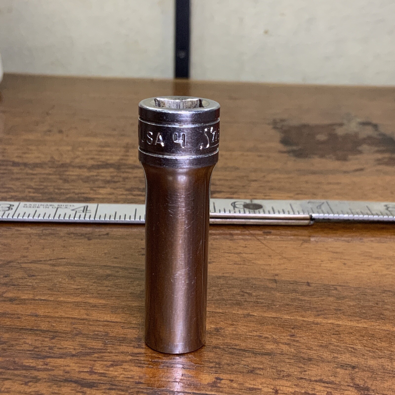 Vintage (1964?) Snap-on Tools USA SFS121 3/8″ Drive 3/8″ SAE Deep 6 Point Socket