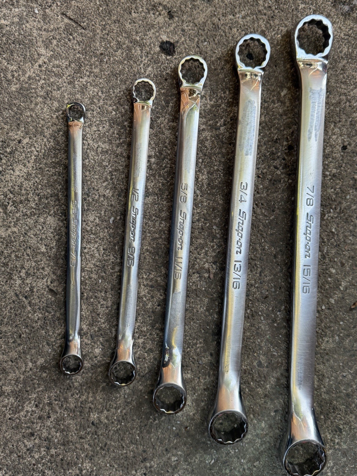 snap on XB2830A wrench set Of 5pc From 3/8”to 15/16”
